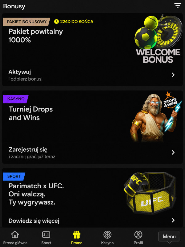 Inne bonusy i promocje